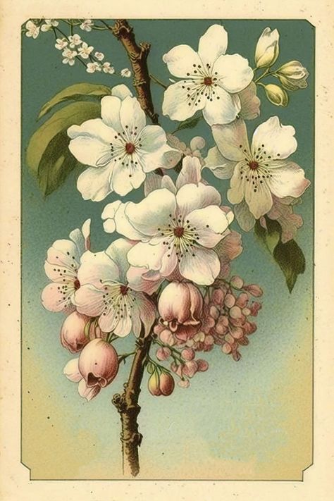 Friday Freebie: Spring Blossoms Cherry Blossom Illustration, Cherry Blossom Vintage, Sketchbook Nature, Vintage Cherry Blossom, Blossom Illustration, Friday Freebie, Cherry Blossoms Illustration, Happy Friday Friends, Clip Art Pictures