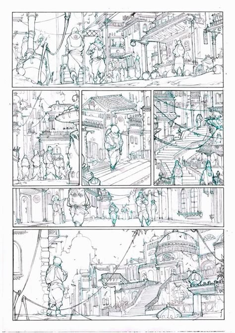 Graphic Novel Page, City Drawing Reference, Comic Sketch Art, Graphic Novel Layout, Storyboard Drawing, Art Perspective, Comic Book Drawing, Storyboard Illustration, Comic Book Layout