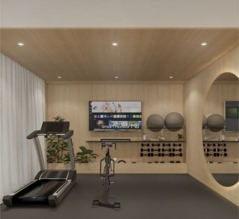 Bathroom Bedroom Ideas, Small Gym Room, Aesthetic Home Interior, Tiny Home Gym, Mini Home Gym, Small Dream Homes, Home Gym Basement, Aesthetic Bath, Dream Home Gym