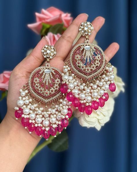 Rhea Premium Earrings ❤️ Now Available In 12 Amazing Colours ✨ ₹599/- Free Shipping In India What Jhumka, Wedding Jewellery Designs, Wedding Jewelry Sets Bridal Jewellery, Diy Slippers, Restraining Order, Fancy Jewelry Necklace, Fancy Jewellery Designs, Indian Jewellery Design Earrings, Indian Jewelry Sets