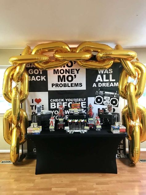 All Things 90’s Birthday Party Ideas | Photo 3 of 25 90s Theme Party Decorations, 90s Hip Hop Party, Hip Hop Birthday Party, 90s Party Ideas, 90s Party Decorations, Hip Hop Birthday, 90s Theme Party, 90's Birthday Party, Hip Hop Party