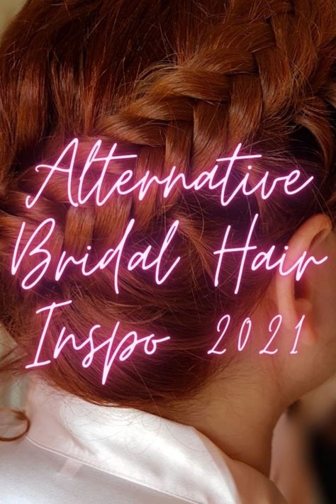 Alternative hairstyles for that edgy bride who doesn't conform to tradition Wedding Hair Edgy, Alternative Bride Hairstyles, Alternative Bridal Hair, Edgy Wedding Hairstyles, Edgy Bridal Hair, Alternative Wedding Hairstyles, Alt Wedding Hair, Alternative Wedding Hair, Edgy Wedding Hair