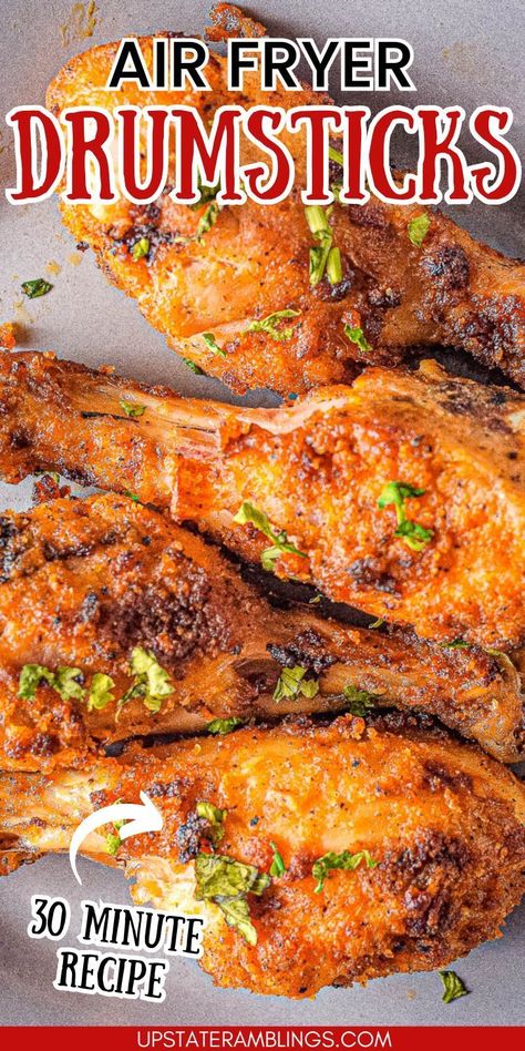 Air Fryer Drumsticks Barbecue Chicken Legs In Air Fryer, Chicken Drumsticks In Air Fryer Recipes, How To Cook Drumsticks In The Air Fryer, Crispy Skin Chicken Drumsticks, Best Air Fryer Drumsticks, Chicken Drums In Air Fryer, Air Frying Chicken Drumsticks, Airfryer Drumsticks Recipe, Chicken Legs Airfryer