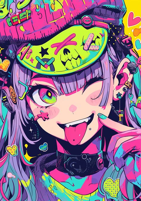 캐릭터 드로잉, Arte Inspo, Digital Tools, Digital Paintings, Dessin Adorable, Neon Art, Digital Art Anime, Cartoon Character Design, Digital Technology