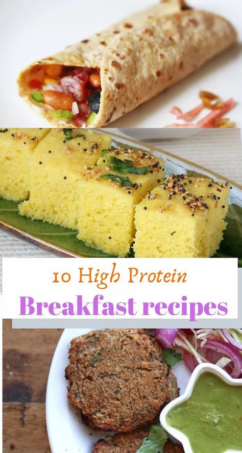 Healthy Light Breakfast, Protein Vegetarian Recipes, Vegetarian High Protein, Indian Vegetarian Food, High Protein Vegetarian, Protein Rich Breakfast, Protein Vegetarian, High Protein Breakfast Recipes, High Protein Vegetarian Recipes