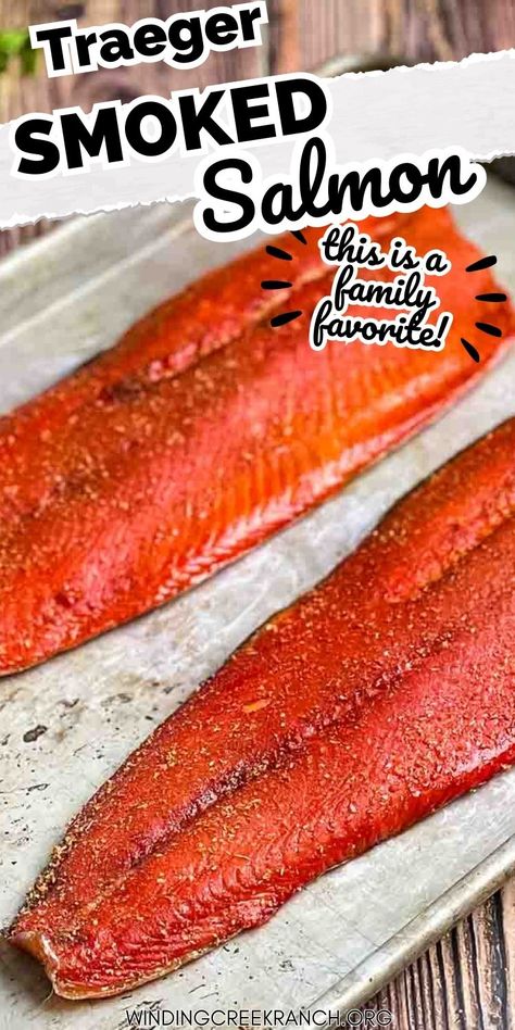 Pellet Smoker Salmon Recipes, Easy Smoked Salmon Recipes, Traeger Salmon, Traeger Smoked Salmon, Smoked Salmon Brine, Smoked Salmon Recipe, Best Smoked Salmon, Ranch Recipes, Dry Brine