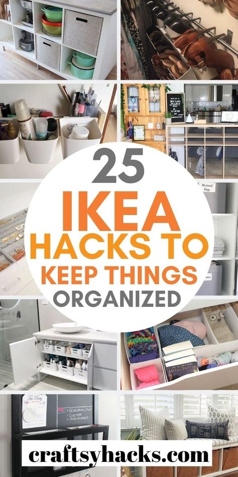 Ikea Organisation, Cabinet Ikea, Organize Home, Ikea Organization Hacks, Storage Hacks Diy, Ikea Desk Hack, Ikea Kallax Hack, Ikea Organization, Ikea Products