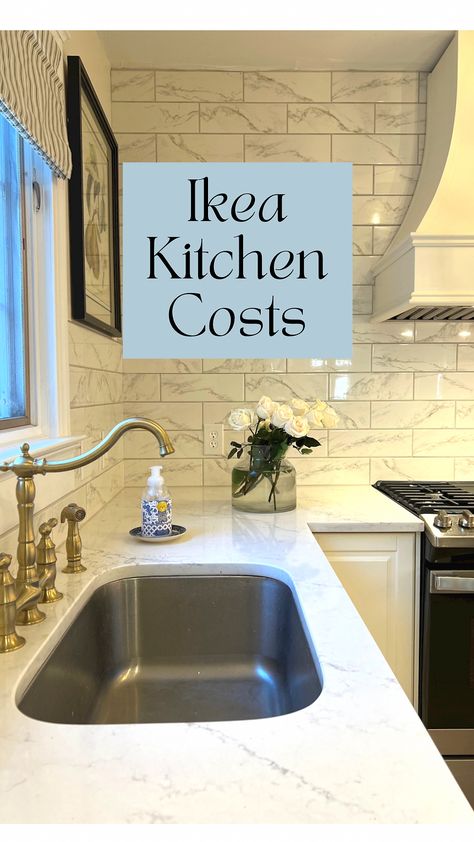 What Our IKEA Kitchen Remodel Cost | How Much Is A Kitchen Remodel? Ikea Kitchen Cost, Ikea Kitchen Australia, Ikea Kitchen Diy, Home Depot Kitchen Remodel, Ikea Kitchen Countertops, Affordable Kitchen Countertops, Ikea Kitchen Installation, White Ikea Kitchen, Kitchen Examples