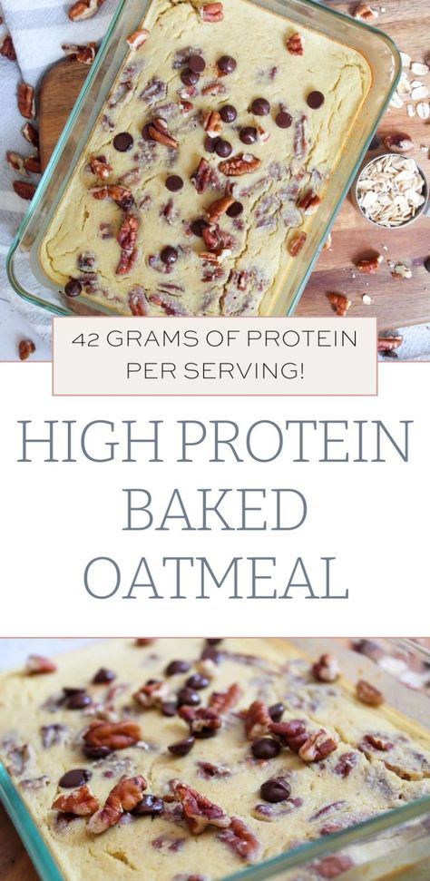 Try this high protein baked oatmeal recipe for a healthy and easy breakfast. This banana baked oatmeal recipe is perfect for busy mornings. Make protein baked oatmeal bars for a high protein breakfast baked good. Enjoy this healthy recipe with rolled oats for a nutritious start to your day. High Protein Oat Recipes, High Protein Oatmeal Bake, Baked Oats Protein, Protein Oatmeal Bake, High Protein Baked Oatmeal, High Protein Baked Oats, Protein Baked Oatmeal, Protein Baked Oats, Baked Oatmeal Recipes Healthy