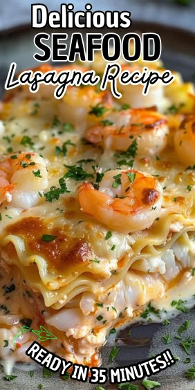 Seafood Lasagna Recipe Seafood Recipes Thanksgiving, Seafood Ravioli Lasagna, Something New Dinner Ideas, Crab And Shrimp Lasagna, Seafood Lasagna Recipe Roll Ups, Cajun Lasagna Recipe, Easy Seafood Lasagna, Shrimp Alfredo Lasagna, Seafood Lasagna Recipe Best