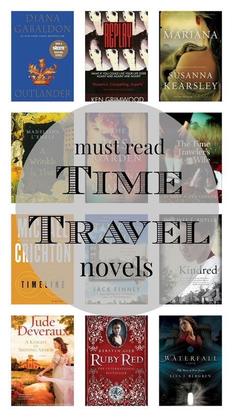 12 must read time travel novels Time Travel Books Novels, Novel Suggestions, Time Travel Romance Books, Reading Bucket List, Time Travel Books, Book Buddies, The Time Traveler's Wife, Fiction Books To Read, Cozy Books