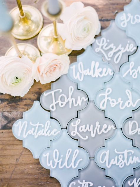 Wedding Top Table, Fairytale Bridal, Wedding Name Cards, Wedding Buffet, Dusty Blue Wedding, Wedding Table Plan, Seating Plan Wedding, Bridal Musings, Space Wedding