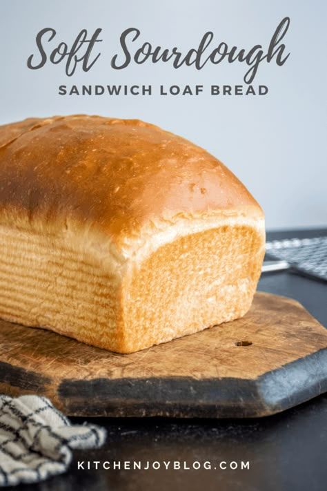 Soft Sourdough Sandwich Loaf, Homemade Bread With Starter, Sourdough Loaf Bread Recipe With Starter, Best Sourdough Sandwich Bread Recipe, Soft Sandwich Sourdough Bread, Sourdough Discard Sandwich Loaf, Sour Dough Loaf Bread, Sandwich Bread With Sourdough Starter, Sandwich Bread Sourdough Discard