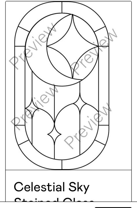 Moon And Stars Stained Glass Pattern, Stained Glass Pattern Beginner, Stained Glass Celestial, Stained Glass Outline, Celestial Stained Glass Patterns, Stained Glass Sky, Moon Stained Glass Patterns, Moon Stained Glass Art, Stained Glass Art Patterns Templates