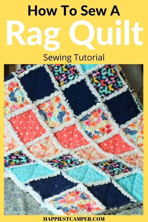 Rag Quilt Patterns Easy, Crochet Quilt Tutorial, Rag Quilt Instructions, Beginner Quilt Tutorial, Rag Quilting, Flannel Rag Quilts, Rag Quilt Tutorial, Quilt Instructions, Rag Quilt Patterns