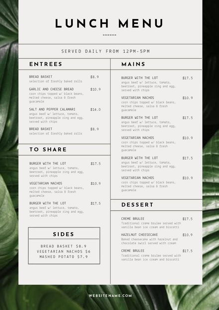 Menu Design Layout, Leaves Diy, Menu Design Inspiration, Cafe Menu Design, Menu Card Design, Coffee Shop Menu, Menue Design, Menu Layout, Menu Design Template