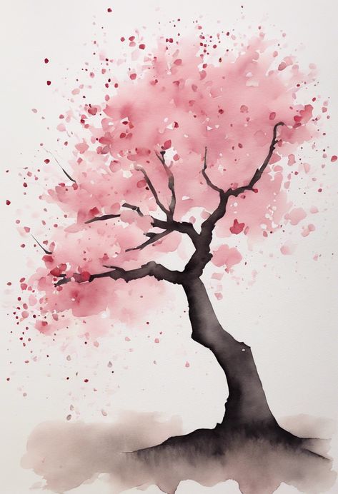 Painting of a Cherry Blossom Check more at https://qomart.com/painting-of-a-cherry-blossom/ Watercolor Art Cherry Blossom, Japan Cherry Blossom Drawing, Watercolor Cherry Blossom Tree, Japanese Cherry Blossom Tree Drawing, Easy Cherry Blossom Painting, Watercolor Japanese Art, Cherry Blossom Paintings, Cherry Blossom Tree Drawing, Watercolour Cherry Blossom