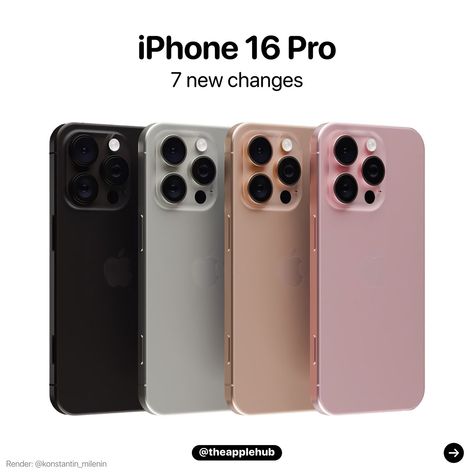 These are seven new changes coming with the iPhone 16 Pro and iPhone 16 Pro Max! Is it worth the upgrade? 16pro Max Iphone, Iphone 16 Pro Max Colors, Iphone 16 Pro Max Aesthetic, Iphone 16 Pro Max 2023, 16 Pro Max Iphone, 15 Pro Max Iphone, Iphone Max Pro, Iphone 16pro, Toyota Hybrid