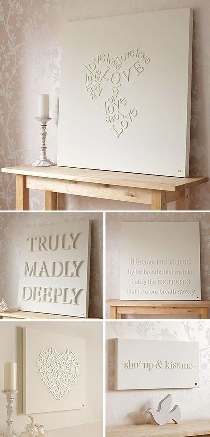 Glue wooden letters onto a canvas and spray paint - Use this for a Valentines craft? Letters On Canvas, Cuadros Diy, Koti Diy, Diy Wand, Canvas Letters, Diy Simple, Wood Letters, Crafty Craft, Crafty Diy