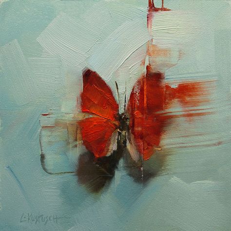 Red Butterfly Painting, Poetry Scrapbook, Lindsey Kustusch, Butterfly Art Painting, Realism Painting, Red Butterfly, Insect Art, Butterfly Painting, Painting Art Projects