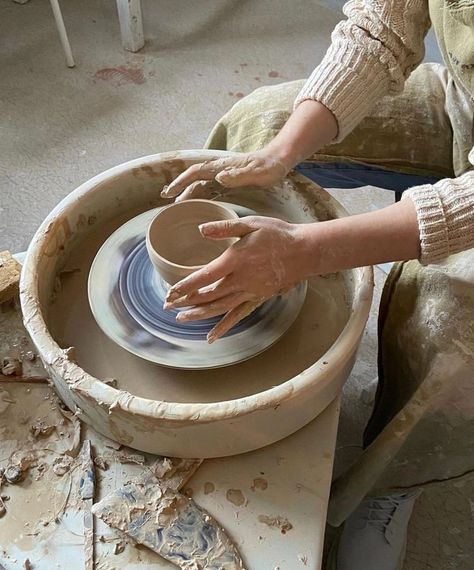 When We Collided, Artist Aesthetic, Health App, Pottery Crafts, Pottery Studio, Mortar And Pestle, Infp, Creative Space, Ceramic Pottery