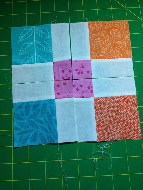 Scrappy Disappearing Nine Patch, Four Patch Quilt Ideas, Disappearing Four Patch, 4 Patch Quilt, Nine Patch Quilts, Disappearing 9 Patch, Disappearing Nine Patch, Charm Pack Quilts, Quilt Blocks Easy