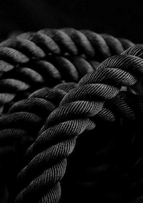 black.quenalbertini: Black rope Black Photography, Black And White Photograph, Black Rope, Foto Art, Black Textures, Black Magic, Black Love, Shades Of Black, Black Wallpaper