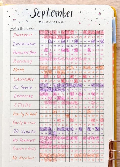 2024 Awesome Bullet Journal Habit Tracker Spreads! ⋆ Sheena of the Journal Habit Tracker Layout Ideas, Bujo Productivity Tracker, Habit Tracker Ideas Bullet Journal, Habit Tracker Inspiration, Studying Journal Ideas, Grid Paper Journal Ideas, Habit Tracking Bullet Journal, 2024 Journal Spread, Habit Trackers For Bullet Journal