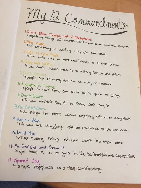 Recently read “The Happiness Project” by Gretchen Rubin which inspired my own 12 commandments to happiness. #thehappinessproject #bulletjournal Happiness Project Gretchen Rubin, Gretchen Rubin The Happiness Project, 2024 Happiness, 12 Commandments, 2024 List, New Years Resolution List, Therapy Thoughts, Resolution List, The Happiness Project