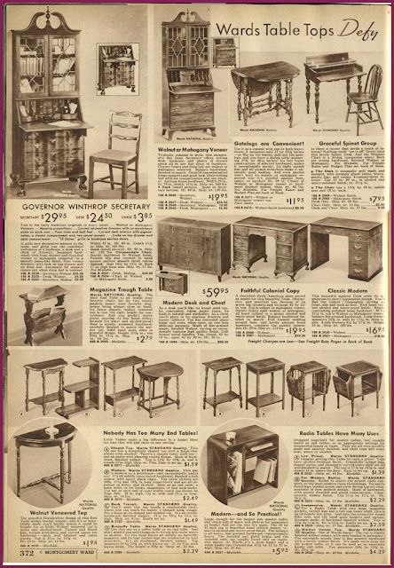 NewVintageLady: Catalog Sunday: 1930s Furniture edition 1930s Furniture, 1940s Furniture, 1920s Furniture, 1920 Home, Marcus Garvey, Furniture Ads, Brighton Beach, Home Catalogue, Theatre Design