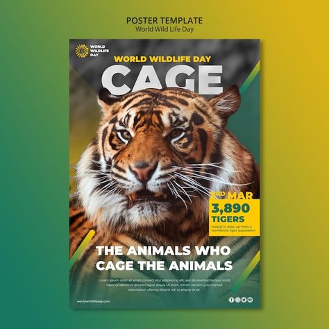 World Wild Life Day, Conference Poster Template, Instagram Posts Template, Conference Poster, Wildlife Day, Life Day, Business Poster, About World, Cheap Posters