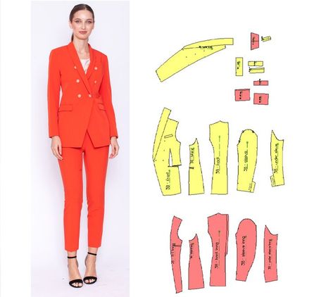 Blazer Sewing Pattern, Esmod Paris, Blazer Sewing, Suit Sewing Patterns, Sewing Patterns For Women, Women's Sewing Pattern, Blazer Pattern, Plus Size Patterns, Suit Pattern