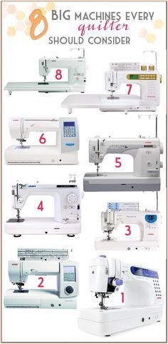 larger harped sewing machines great for quilters. Nice and big for all of those large quilting projects. Juki 2010, Janome 6500. 1000 Lifehacks, Juki Sewing Machine, Sewing Machines Best, Walking Foot Quilting, Janome Sewing Machine, Quilting Machines, Sewing Machine Quilting, Nancy Zieman, Best Sewing Machine