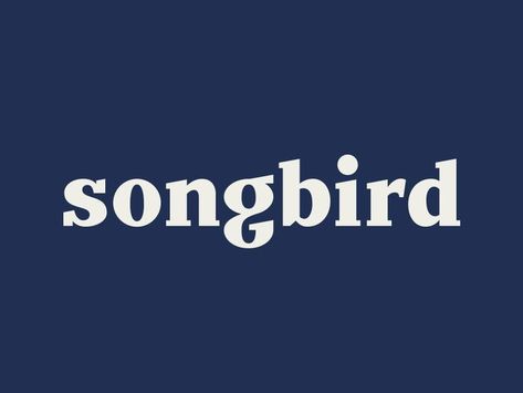 Recent finished slab/serif logotype for Songbird. The “g” combines a traditional serif “g” top shape with the bottom based of an uppercase “G” shape. Serif Logo Design, Serif Logotype, Vision Logo, Serif Logo, Text Logos, Inspiration Logo Design, Minimalist Luxury, Word Mark Logo, Logo Design Branding