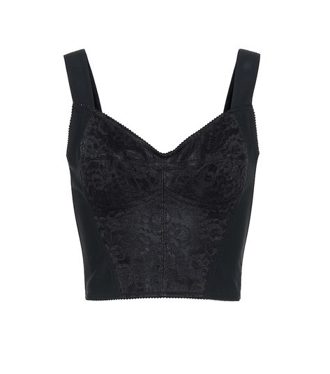 Dolce & Gabbana - Lace-trimmed jacquard bustier - Allow Dolce & Gabbana to usher boudoir-inspired silhouettes into your wardrobe with this black bustier. Crafted in Italy from form-fitting jacquard, it's detailed with intricate lace trim for elevated feminine appeal. Show off its sweetheart neckline with a low-cut blazer. seen @ www.mytheresa.com Bustier Top Outfits Classy, Heir Of Slytherin, Fashion Short Dresses, Boho Chic Style Outfits, Fashion Thoughts, Chic Style Outfits, Silk Bodysuit, Ahs Coven, Cut Blazer