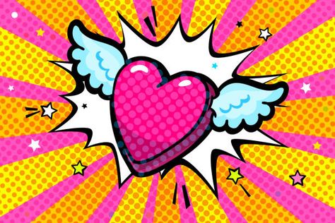 Pop Art Heart, Pop Art Baby, Cartoon Hearts, Concept Of Love, Pop Art Party, Images Pop Art, Cartoon Pop Art, Pop Art Background, Animal Print Background