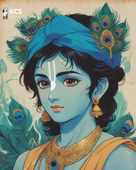 Krishna Painting Sketch, Krishna Anime Sketch, Krishna Simple Sketch, Kanha Ji Sketch, Anime Krishna Drawing, Krishna Painting Aesthetic, Lord Krishna Anime Art, Shree Krishna Paintings, Lord Krishna Anime