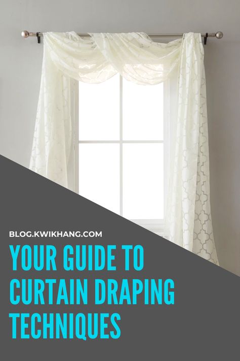 Your Guide to Curtain Draping Techniques: Looking for curtain draping ideas and tips? Check out our blog for the best window scarf ideas. We'll show you how to hang window scarves for a romantic, elegant and beautiful look you're sure to love. Curtain Draping Ideas, Window Scarf Ideas, How To Drape Curtains, Scarf Valance Ideas, Curtain Draping, Curtain Tips, Scarf Curtains, Window Swags, Draping Ideas