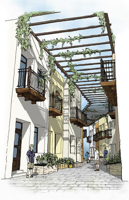 Hybrid Drawing, Exterior Perspective, Sketchbook Architecture, Google Drawing, Drawing Architecture, Architecture Sketchbook, Interior Design Sketches, Architecture Design Sketch, Architecture Design Drawing