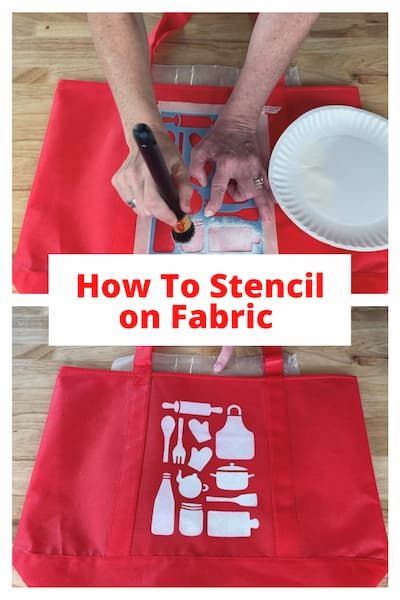 Do you want to know how to stencil on fabric? Use this technique for clothing, reusable grocery, gift bags, banners, and other DIY projects. Stencil On Fabric, Stencil Paint, Stencil Fabric, Cricut Stencils, Adhesive Stencils, Fabric Painting On Clothes, Stencil Printing, Stencil Projects, Painted Sticks