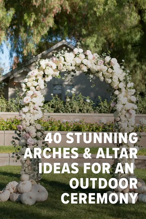 Beautiful Wedding Arches, Wedding Without Arch, Wedding Ceremony Arbours, Non Traditional Wedding Altar, Wedding Ideas Arches, Wedding Outdoor Arch, Wedding Garden Arch, Wedding Altar Arch, Wedding Garden Arch Ideas