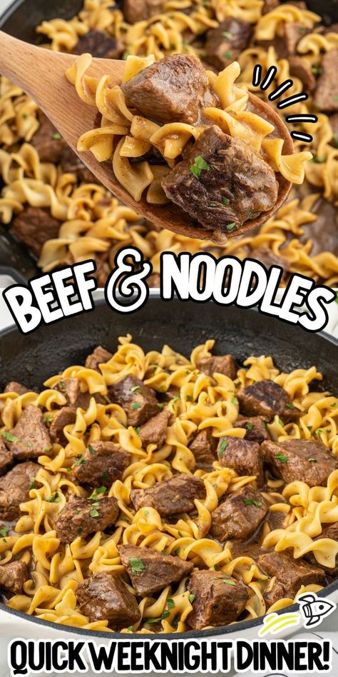 Beef Noodles Easy Beef And Noodles, Easy Beef And Noodles Recipe, Beef Chunks, Beef Noodles, Dinner Recipes For Family, Summer Recipes Dinner, Ground Beef Recipes Easy, Noodles Recipe, Ground Beef Recipes For Dinner