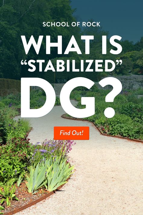 Stabilized decomposed granite pathway in garden with "What is "Stabilized" DG? written over it Dg Pathway Walkways, Dg Landscaping Decomposed Granite Patio, Decomposed Granite Landscaping Ideas, Dg Landscaping Front Yards, Decomposed Granite Pathway, Dg Landscaping Backyards, Decomposed Granite Landscaping Backyard, Crushed Granite Patio, Decomposed Granite Walkway