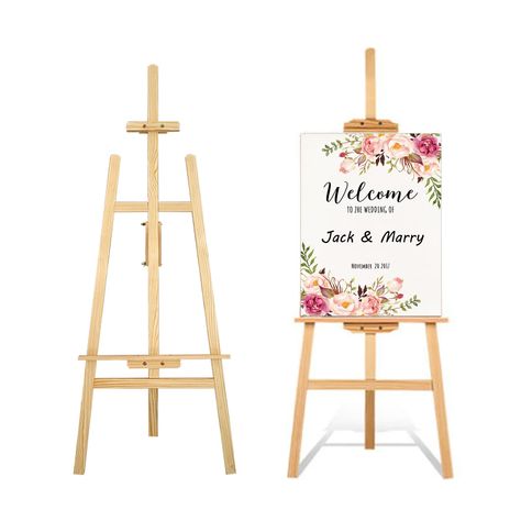 Artist Easel Stand Display Easels Studio Easel Wooden A-Frame Canvas Easel Art Stand, Adjustable Canvas Height, Easel Stand for Wedding Sign, Exhibition Stand, Painting Holder 59 Inch, Natural Pine : Amazon.co.uk: Home & Kitchen Easel Drawing, Canvas Stand, Wooden Easel Stand, Wedding Easel, Canvas Easel, Drawing Stand, Portable Easel, Studio Easel, Kids Easel