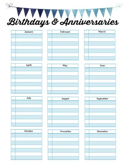 Birthday Organizer, Keepsake Ideas, Organization Planner, Book Planner, Composition Notebooks, Birthday Reminder, Home Binder, Organizational Ideas, Printable Calendar Template