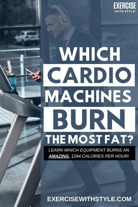 Best cardio exercises with calories burned! 7 awesome calorie-burning exercise equipment that is better than running every day. Max out your daily calorie expenditure with the best cardio equipment at the gym to burn belly fat fast. #bellyfat #cardio #equipment #workout #fatloss #calories #fitness Best Cardio Machines At Gym, Cardio Workouts At The Gym Losing Weight Fat Burning Women, Cardio That Burns The Most Calories, Burn 400 Calories Workouts, Cardio Gym Workout Fat Burning, Fat Burning Gym Workouts For Women, Cardio Day At The Gym, Fat Burning Workout At The Gym, Gym Cardio Workouts Fat Burning