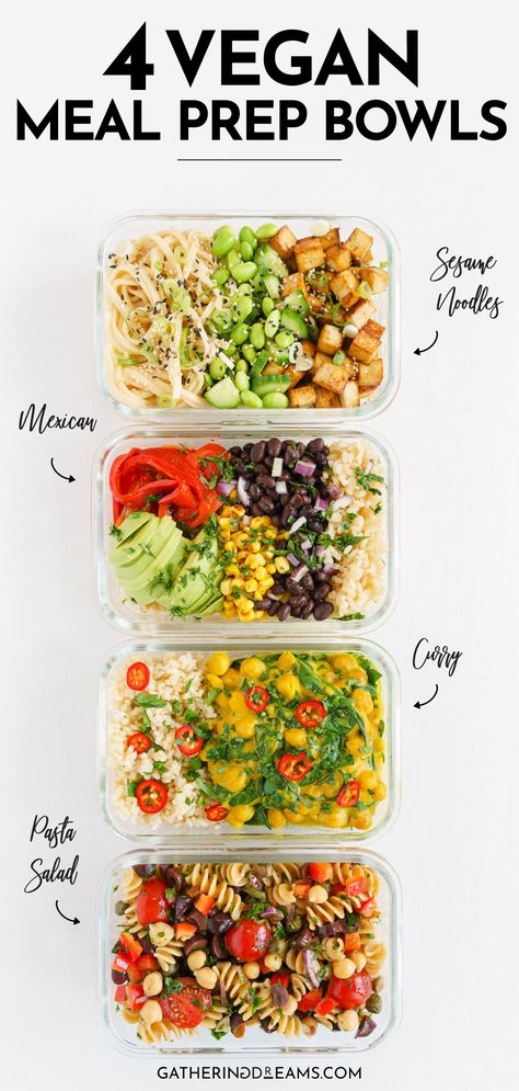 These vegan meal prep bowls are perfect if you’re looking for easy lunch ideas for busy weeks! Filled with different proteins, fresh veggies, and whole grains, these healthy lunches are wholesome, ready in a flash, and totally nutritious! Healthy Work Lunch Ideas Vegetarian, Healthy Quick Lunches Vegetarian, Veggie Work Lunch Ideas, No Meat Lunch Ideas For Work, Easy Lunch Options For Work, Vegetarian Lunch Ideas For Work Easy, Veggie Lunches For Work, Veggie Lunch Ideas For Work, Easy Filling Lunches For Work