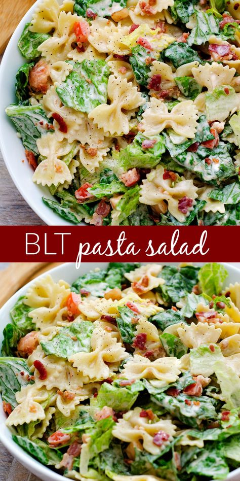 Blt Pasta Salad, Blt Pasta, Blt Pasta Salads, Salad Pasta, Diet Vegetarian, Pasta Salad Recipes, Egg Salad, Delicious Salads, Summer Salads