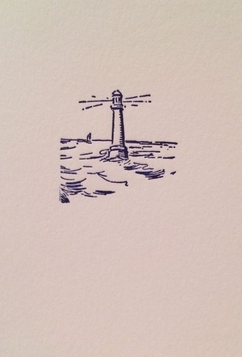 Lighthouse Painting Aesthetic, Vintage Lighthouse Tattoo, Marthas Vineyard Tattoo Ideas, Hollow Star Tattoo, Lighthouse Ink Drawing, Vintage Lighthouse Illustration, Dainty Lighthouse Tattoo, Cool Ink Drawings, Costal Tattoos