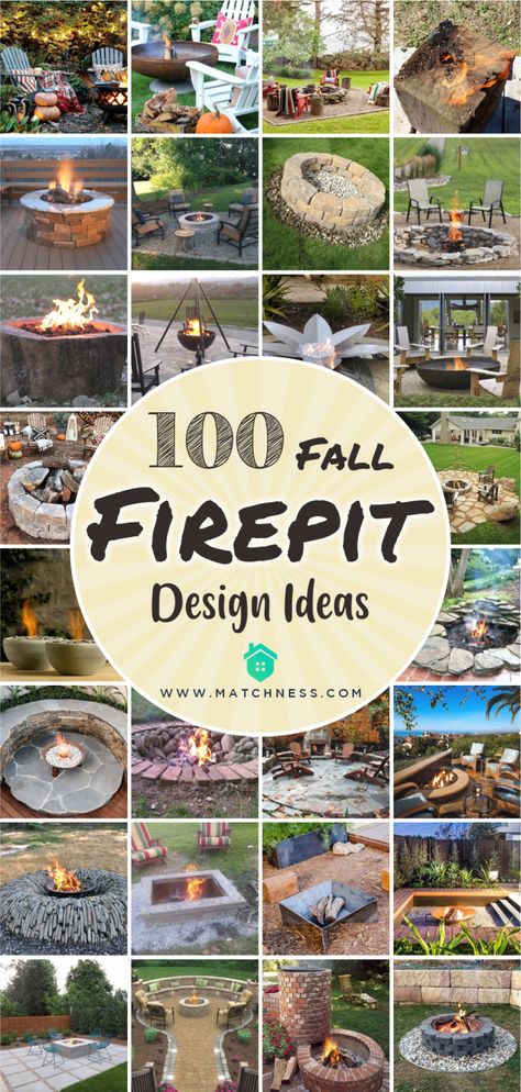 Fall Fire Pit, Paver Fire Pit, Fire Pit With Rocks, Outdoor Fire Pit Area, Fire Pit Wall, Contemporary Fire Pit, Outside Fire Pits, Brick Fire Pit, Outdoor Fire Pit Designs